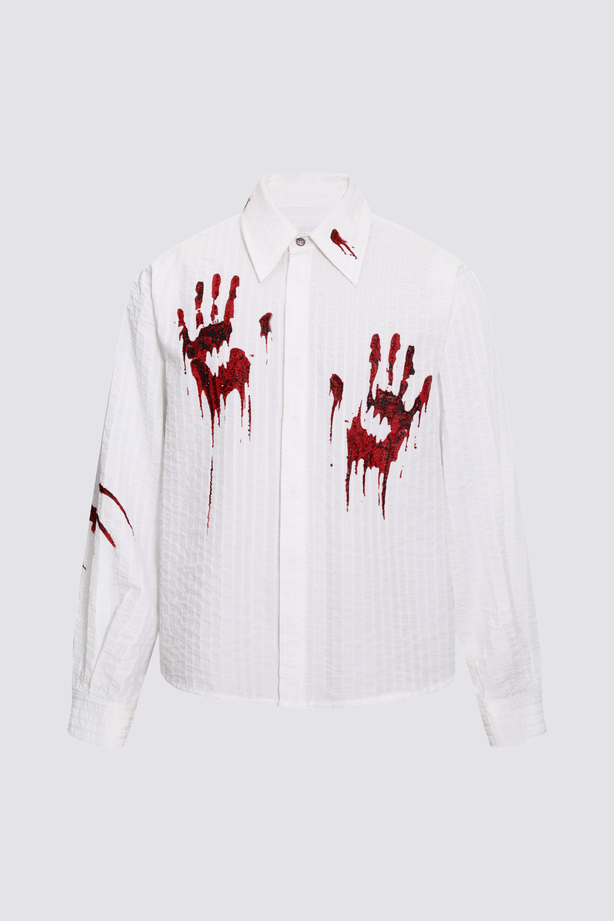 Line Fold Striped Print Shirts