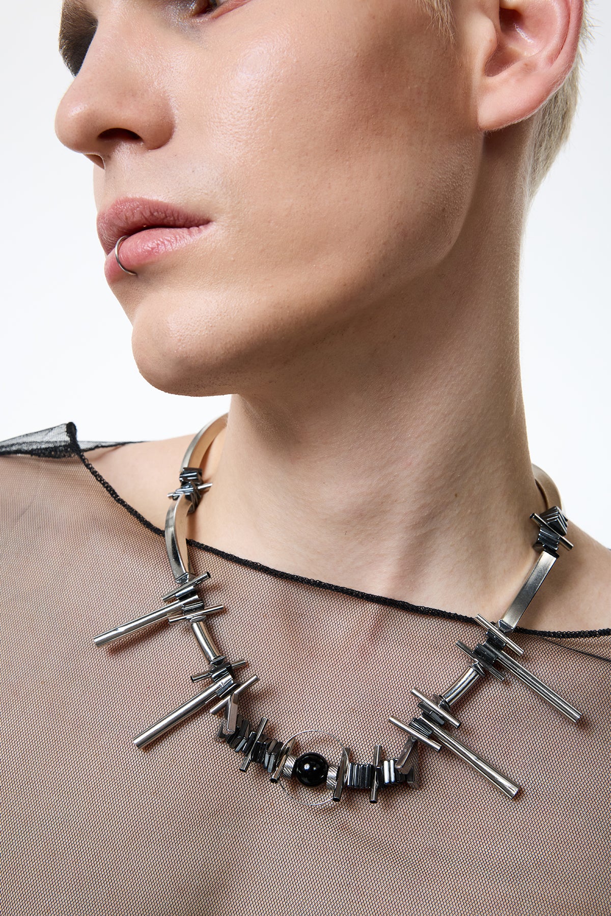 Linear Alloy Necklace
