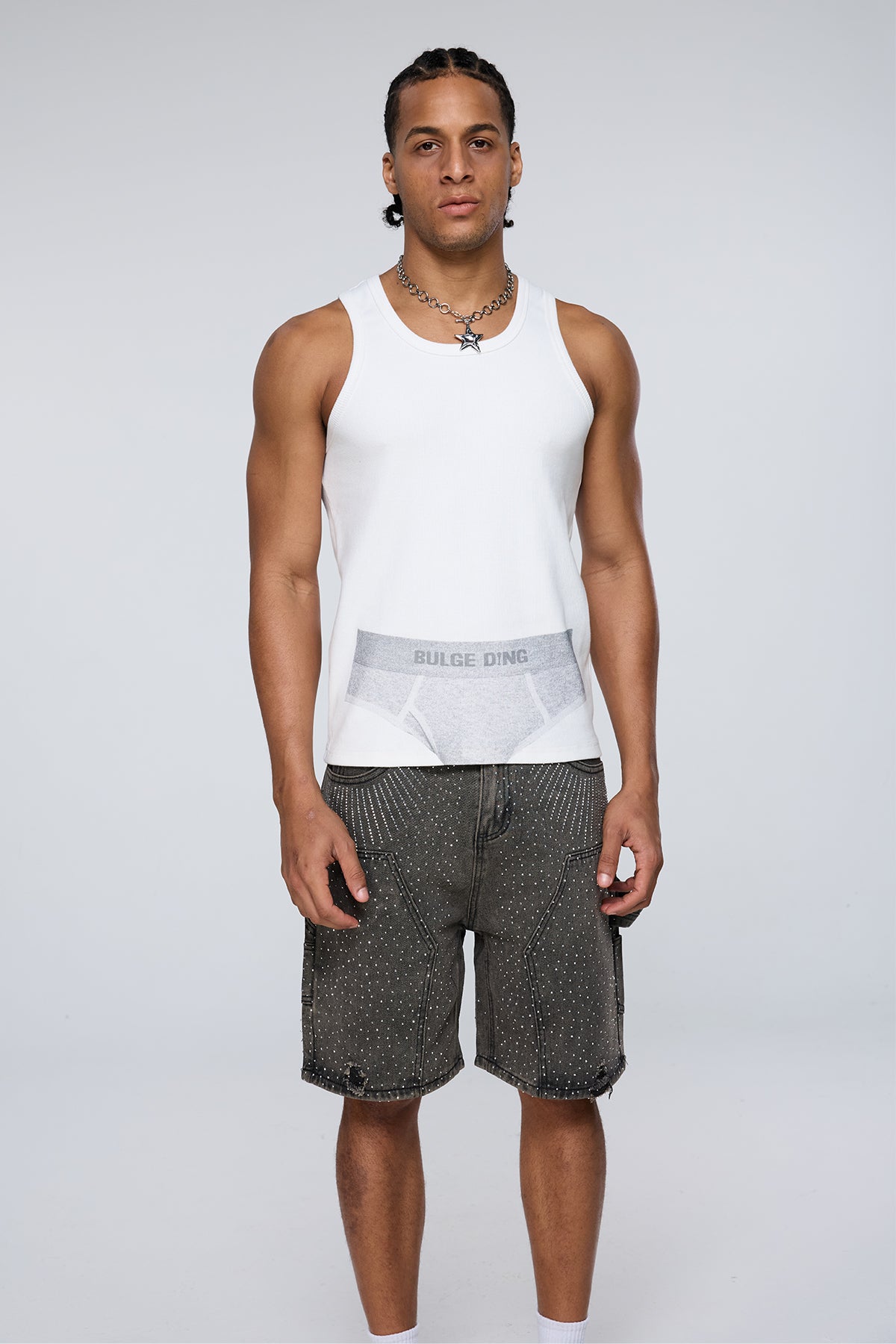 Linear Graphic Print Tank Top