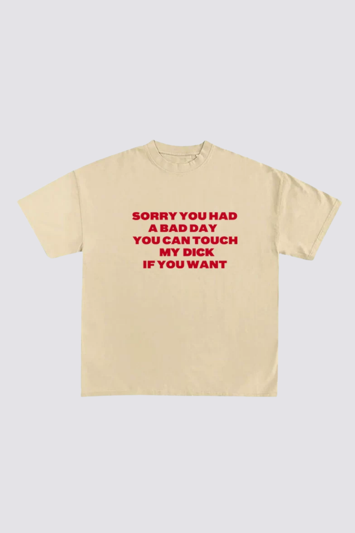 Linear Sketch Print T-Shirt Beige