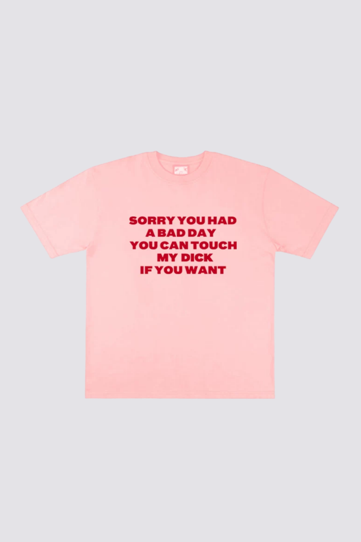 Linear Sketch Print T-Shirt Pink