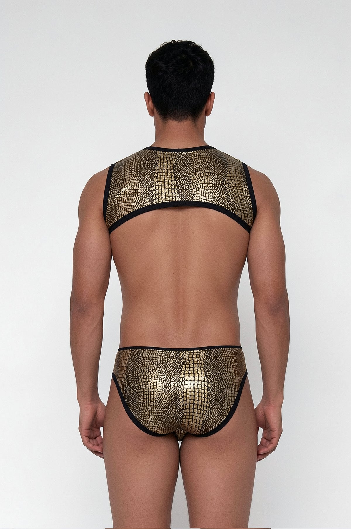 Liquid Skin Snake Print Bodysuit