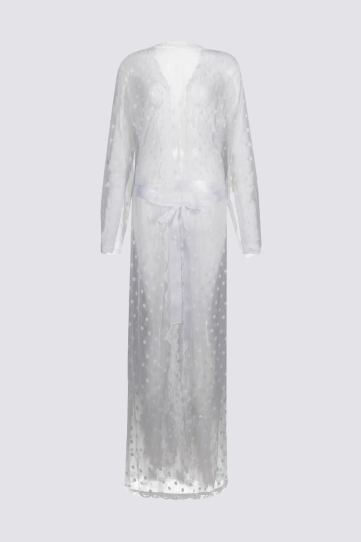 Low Filter Lace Bathrobe White