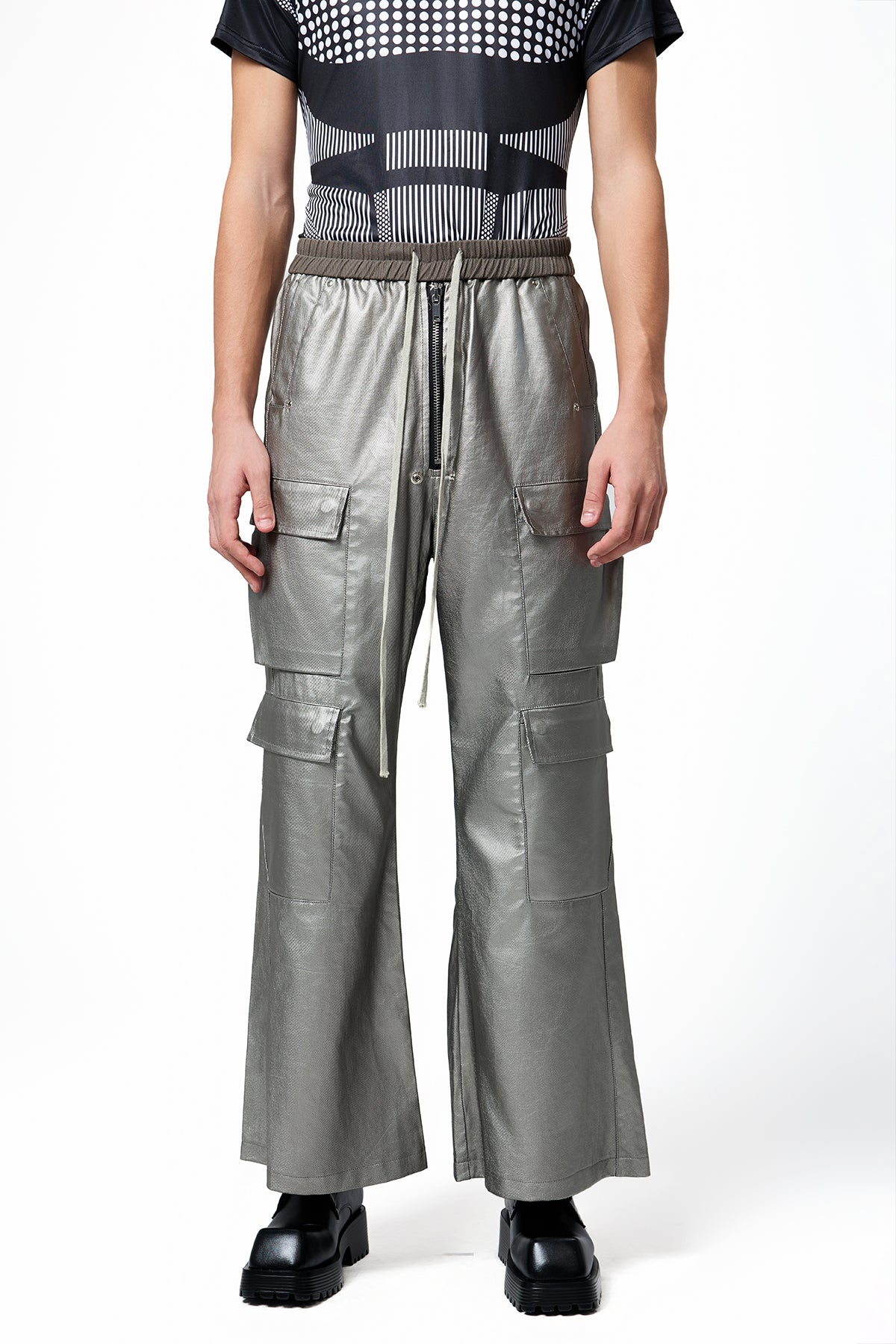 Luminous Ocean Wide Leg Denim Pants
