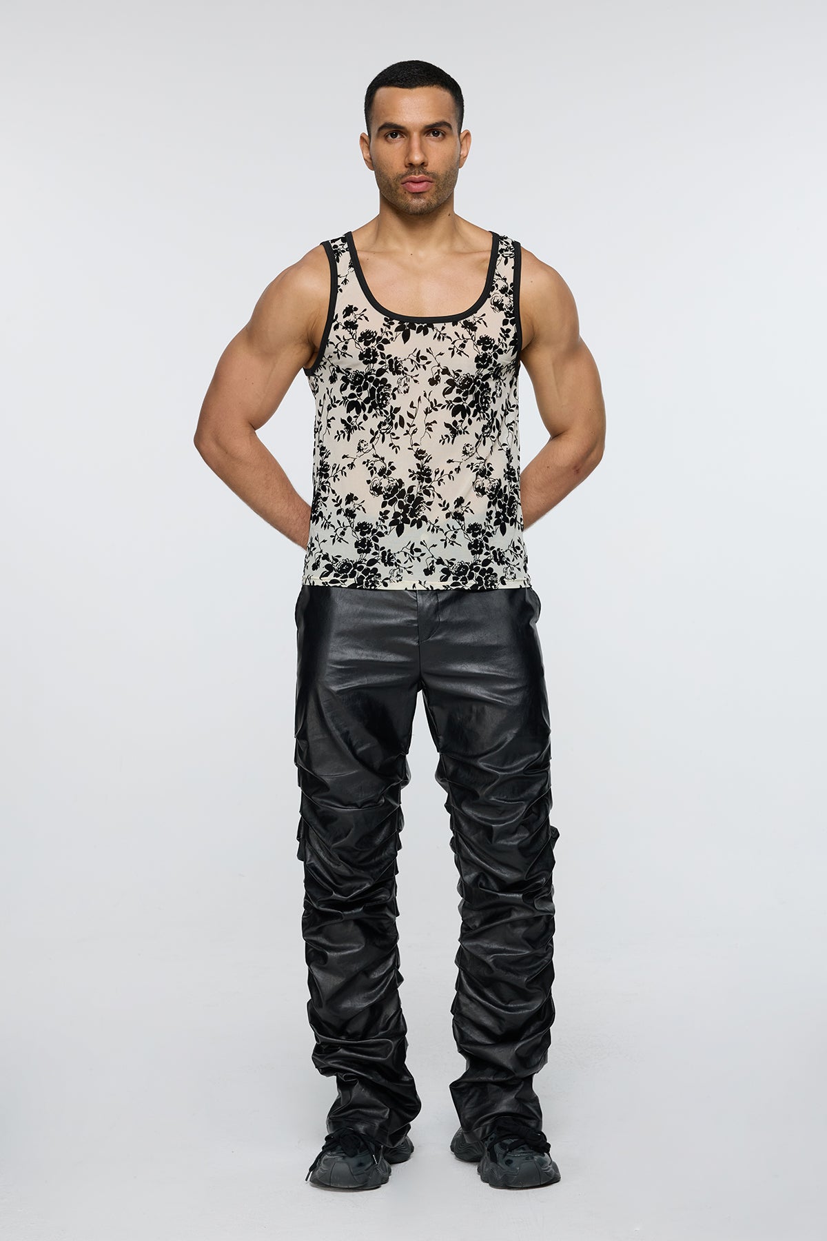 Lunar Mesh Print Tank Top