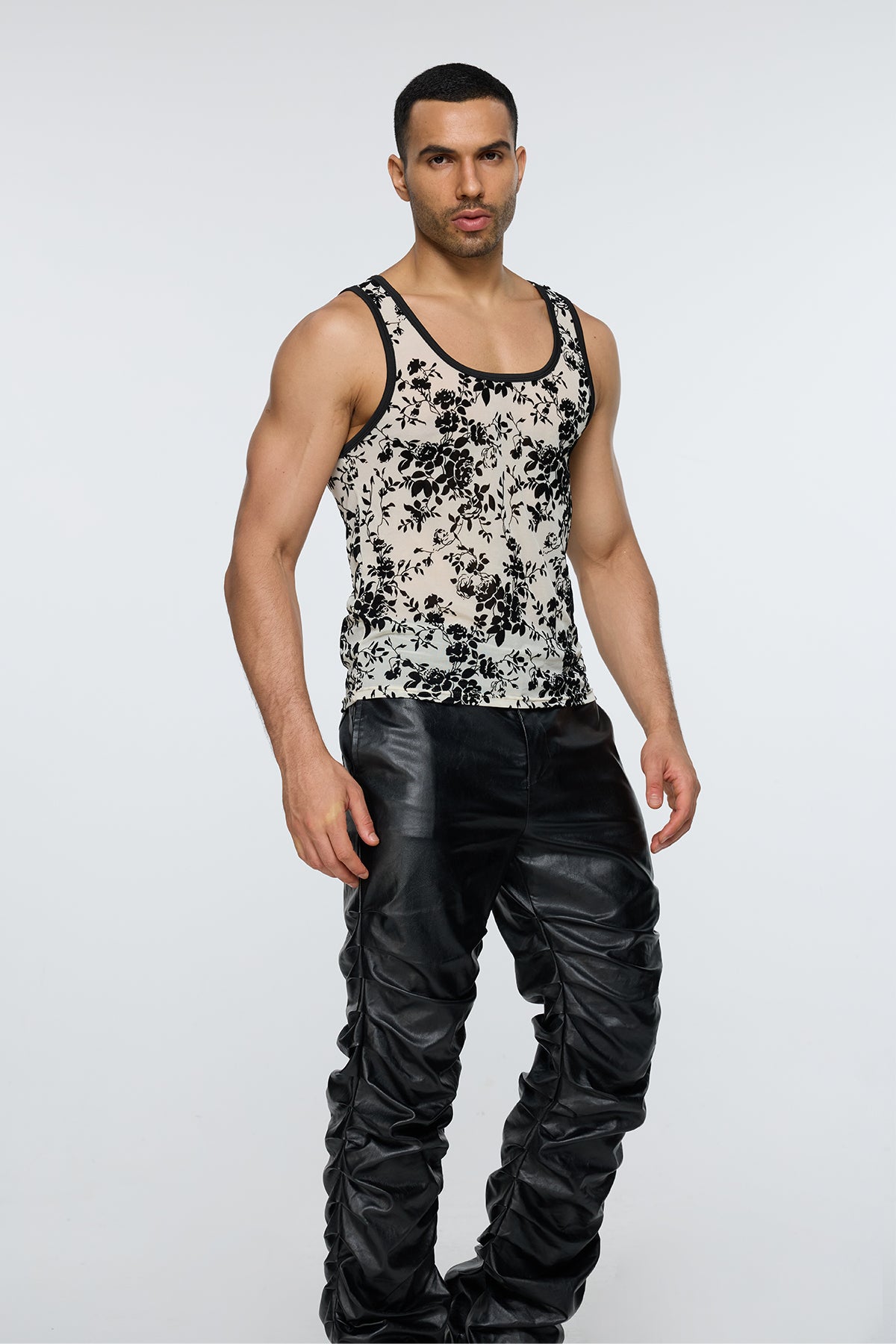 Lunar Mesh Print Tank Top