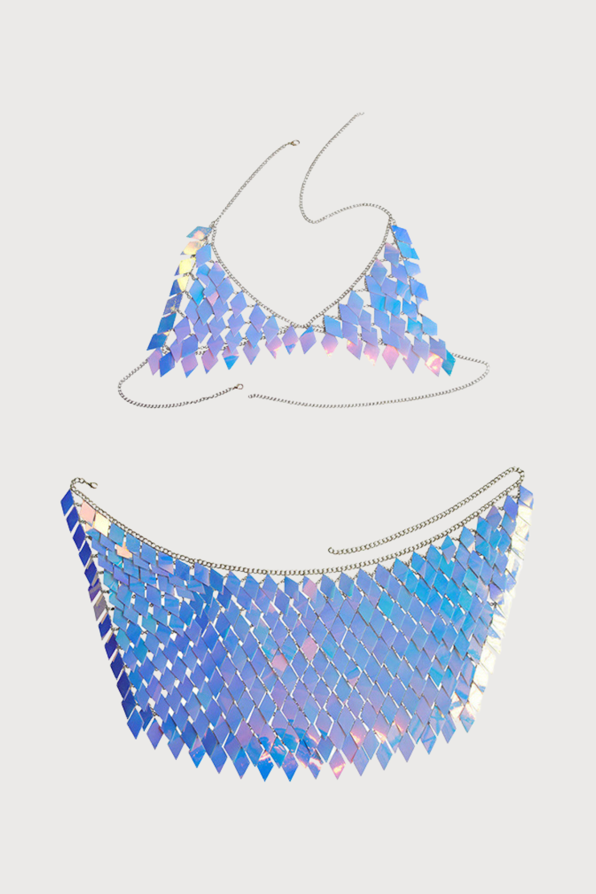 Lure Halter Neck Sequin Skirt Set