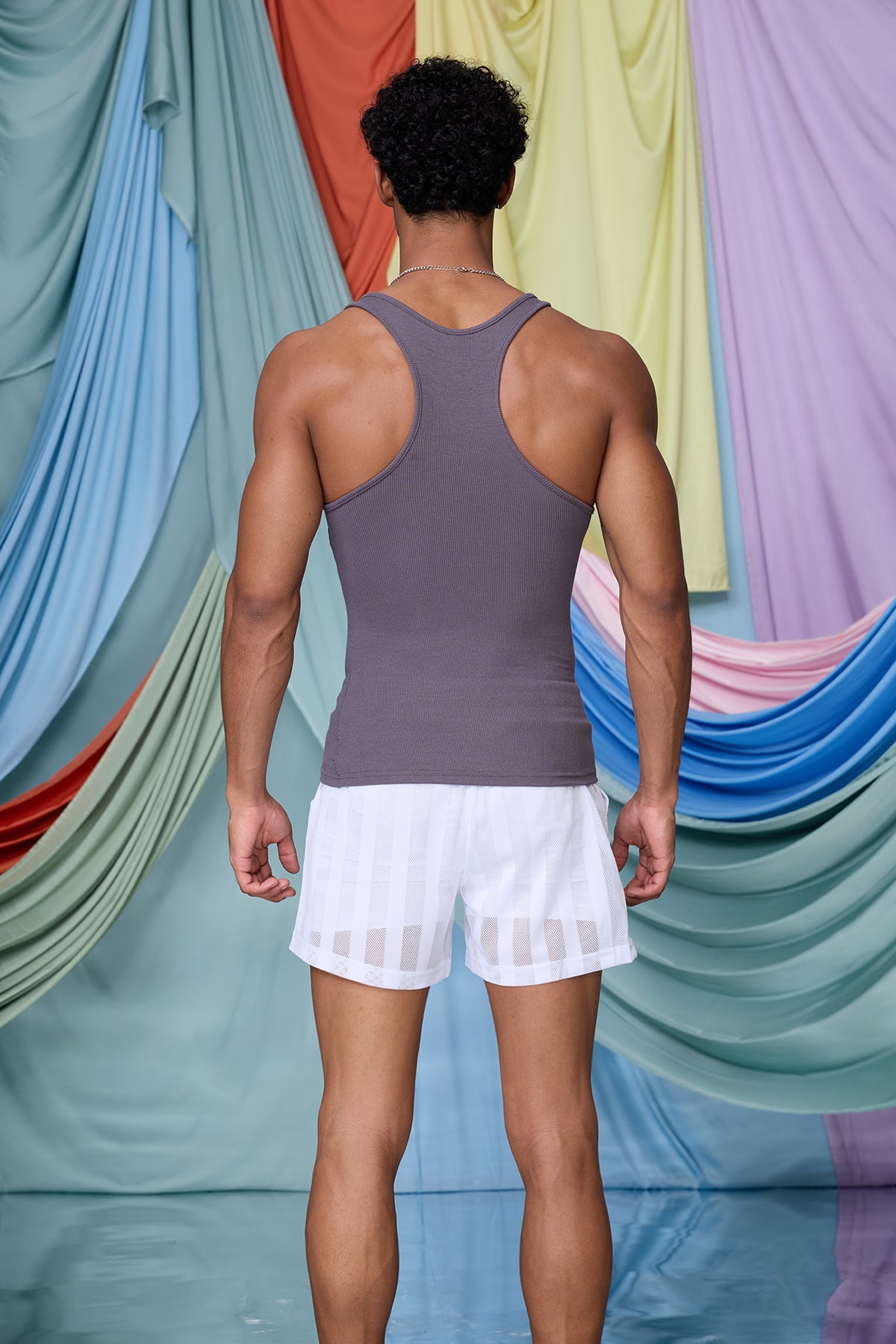 Lush Beam Tank Top Dark Grey