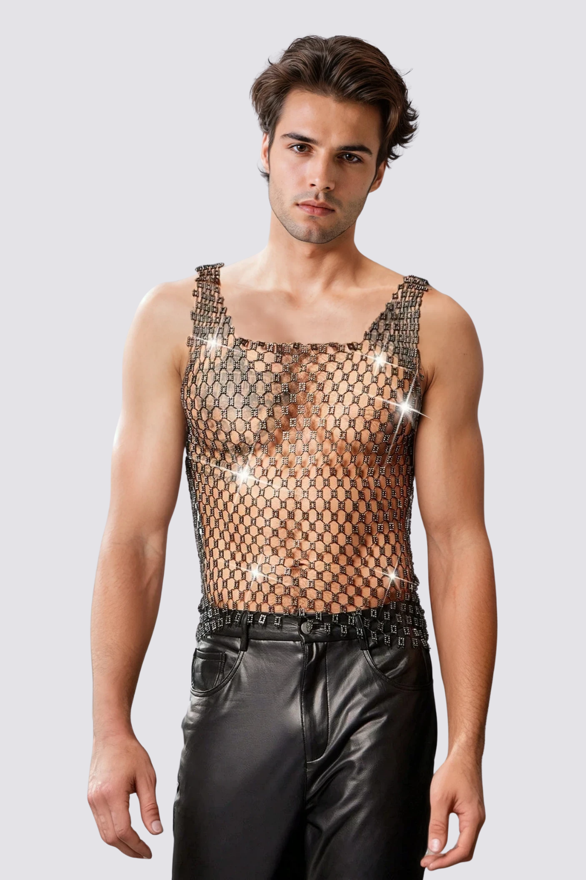 Luxe Flash Spaghetti Diamond Top