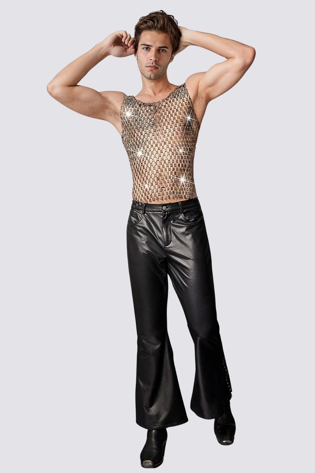 Luxe Flash Spaghetti Diamond Top