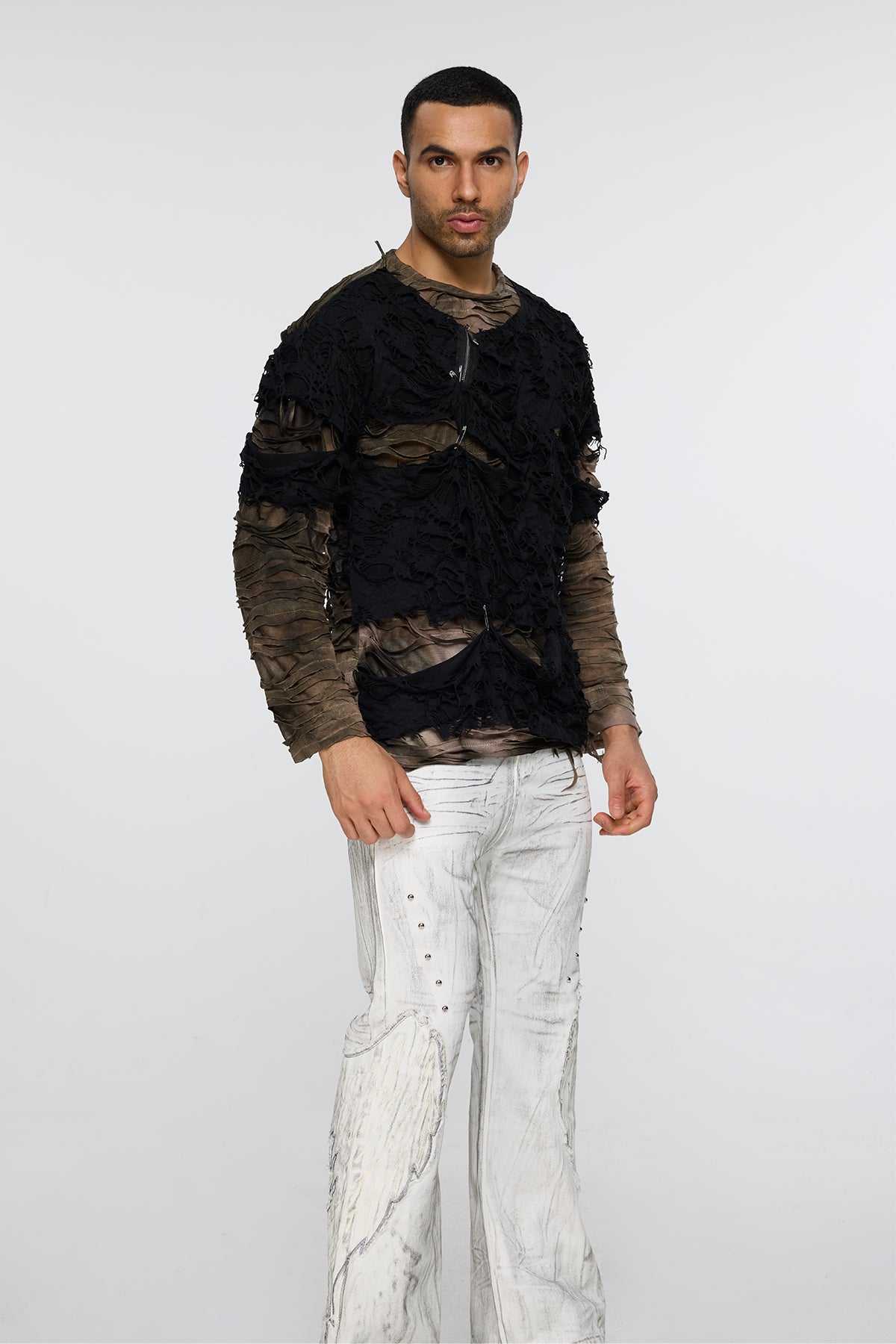 Matte Zero Long Sleeve Ripped Top