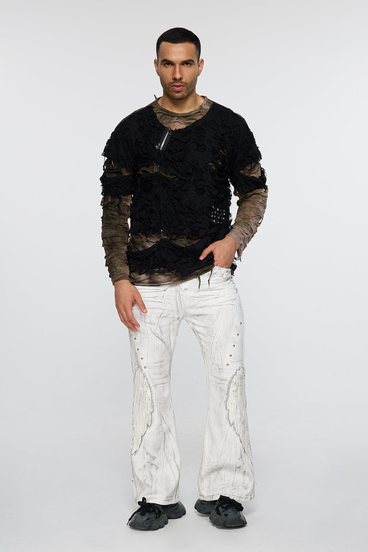 Matte Zero Long Sleeve Ripped Top