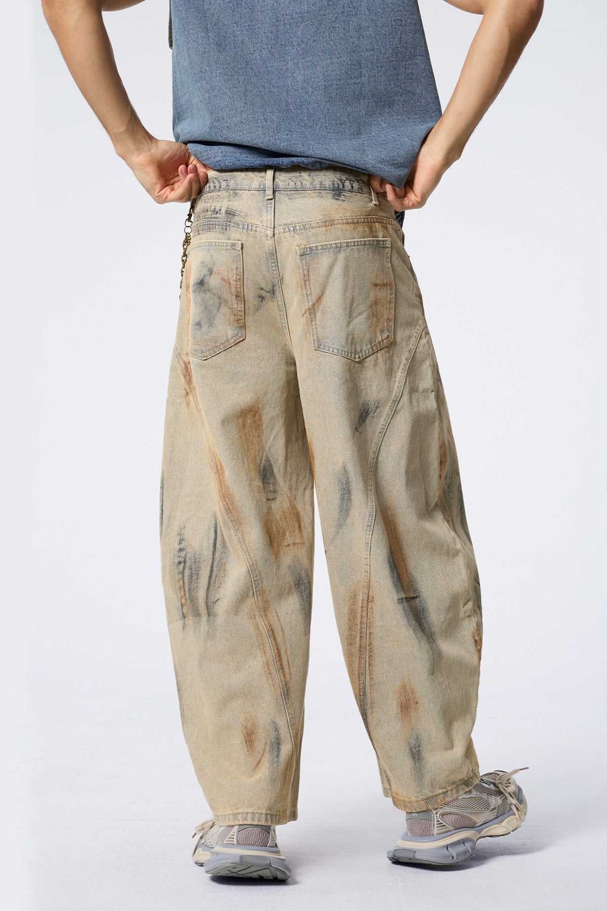 Metal Drift Dye Straight Jeans