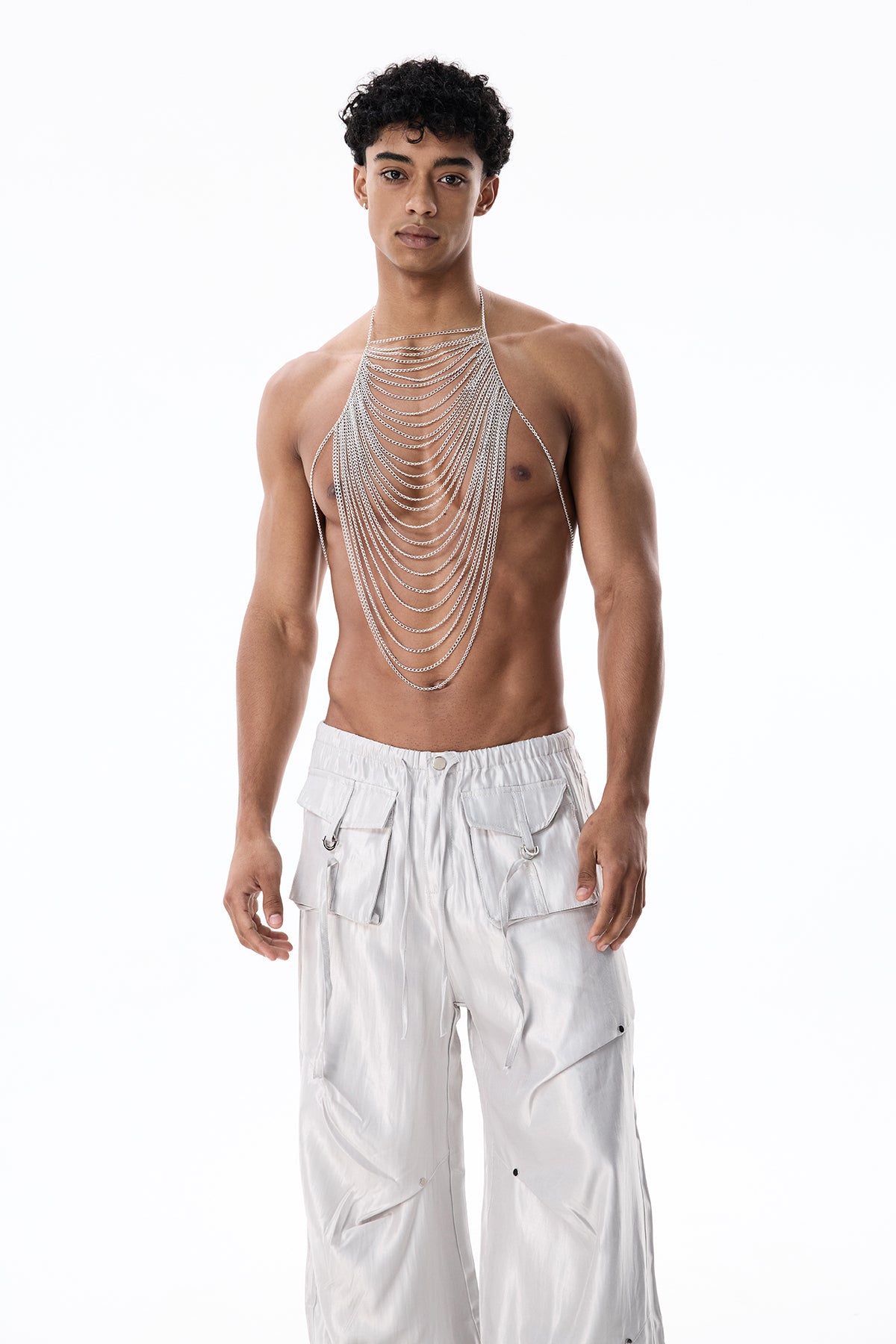 Metal Flux Chest Chain Silver