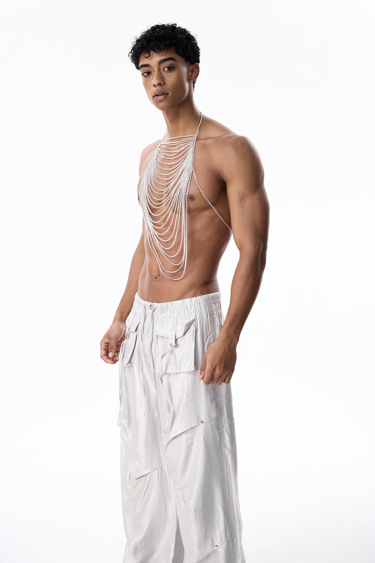 Metal Flux Chest Chain Silver