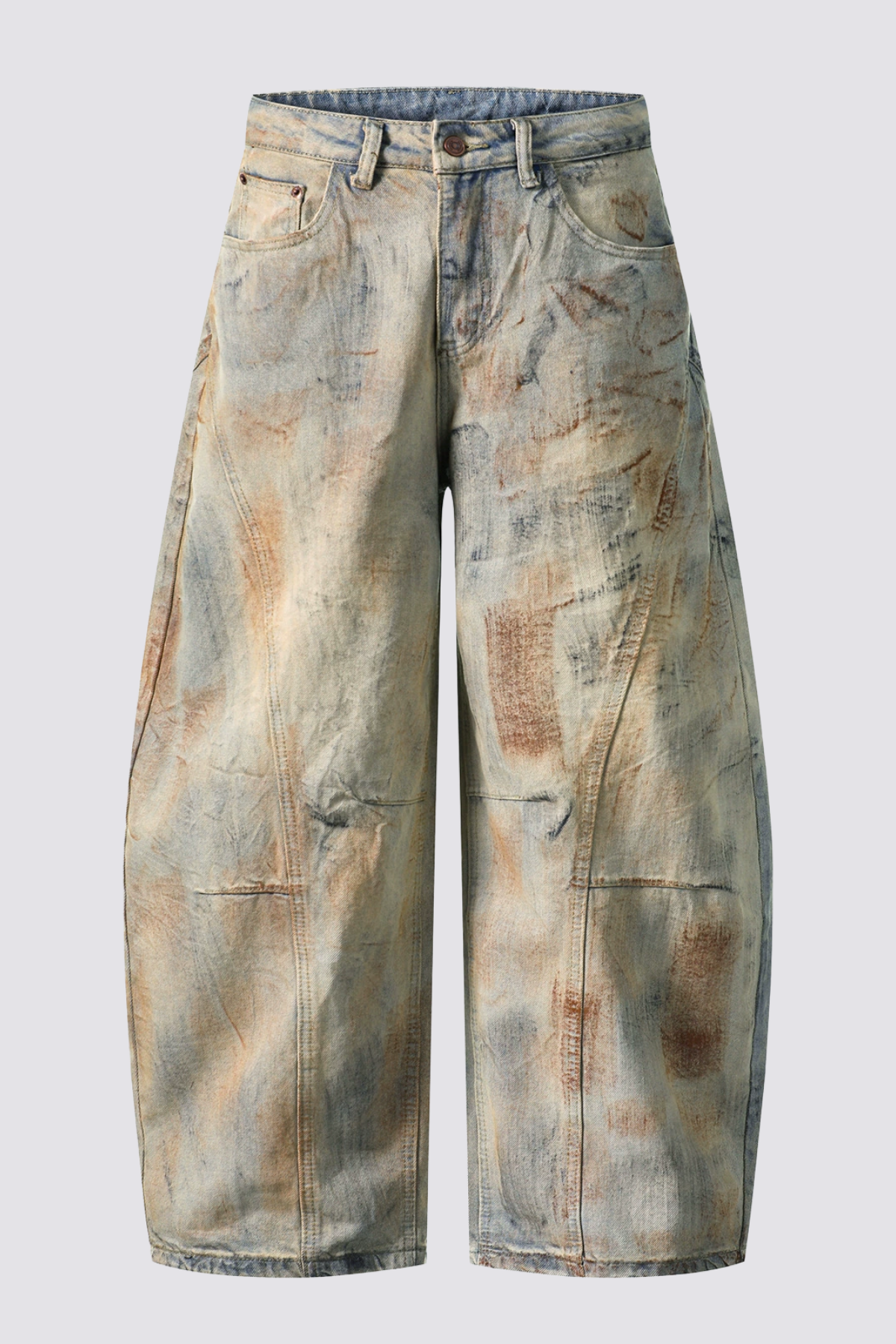 Metal Drift Dye Straight Jeans