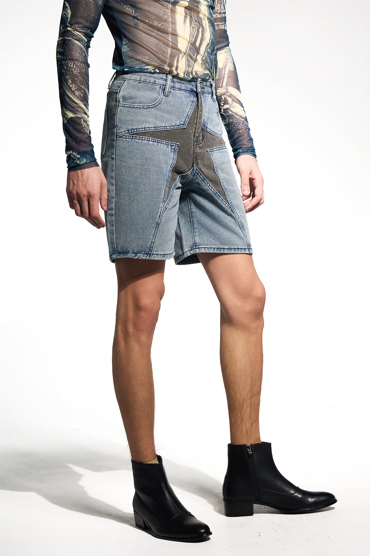 Metro Ease Denim Star Pants