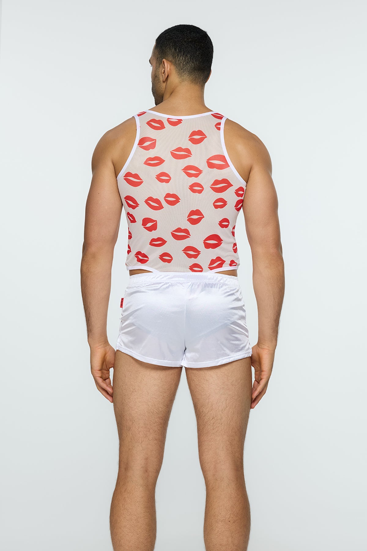 Minimal Sheath Lip Print Bodysuit