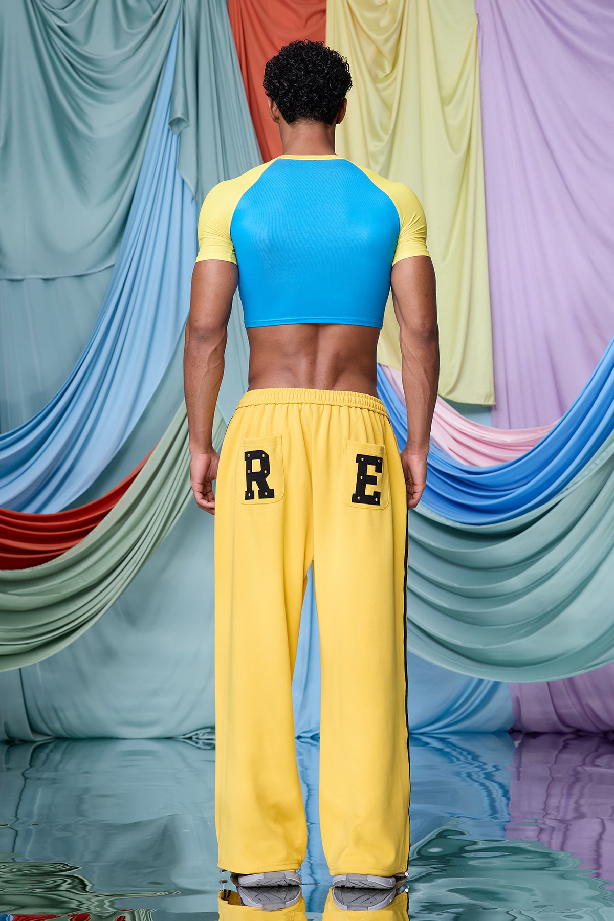 Mist Frame Print Crop Top
