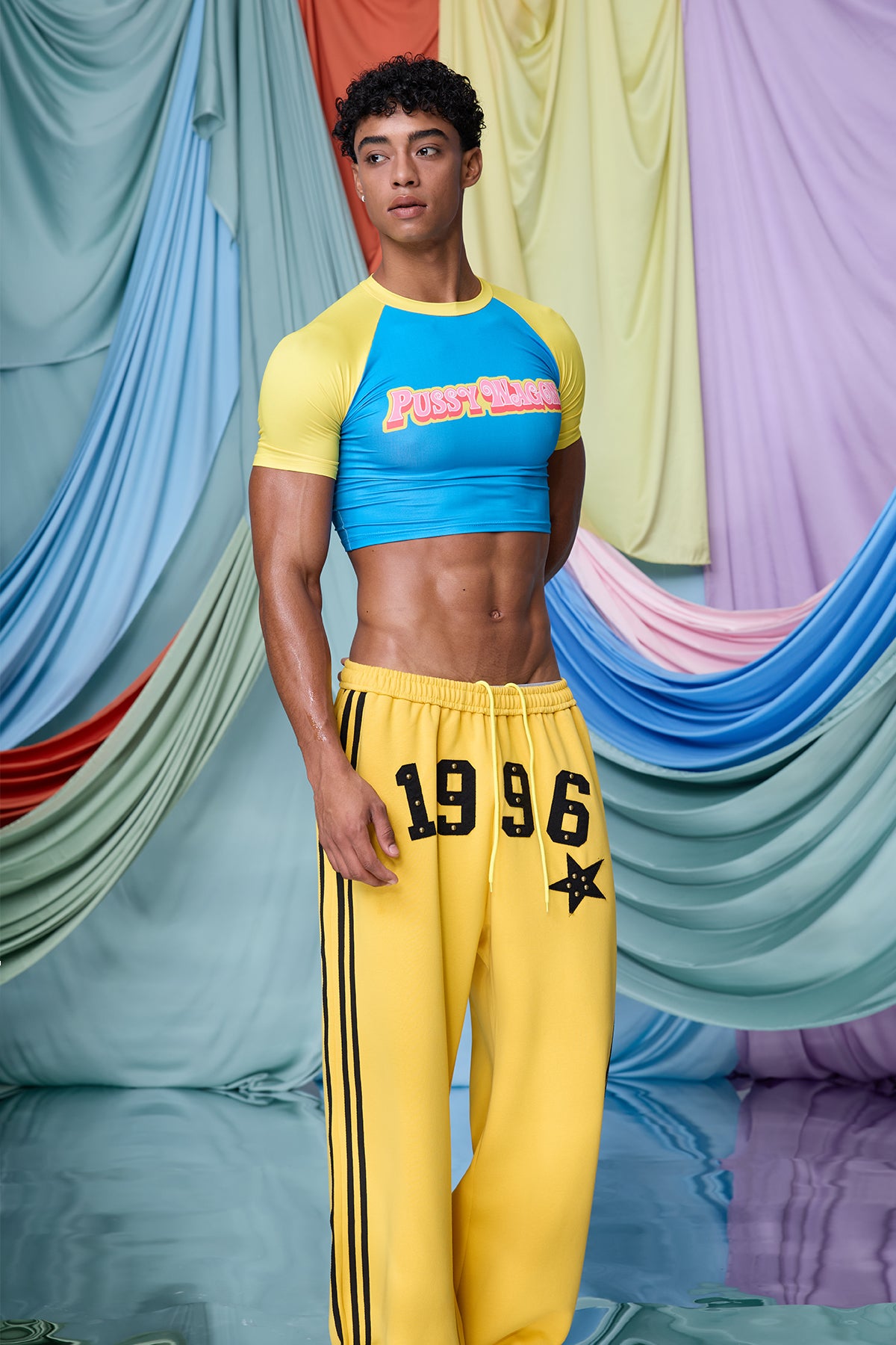 Mist Frame Print Crop Top