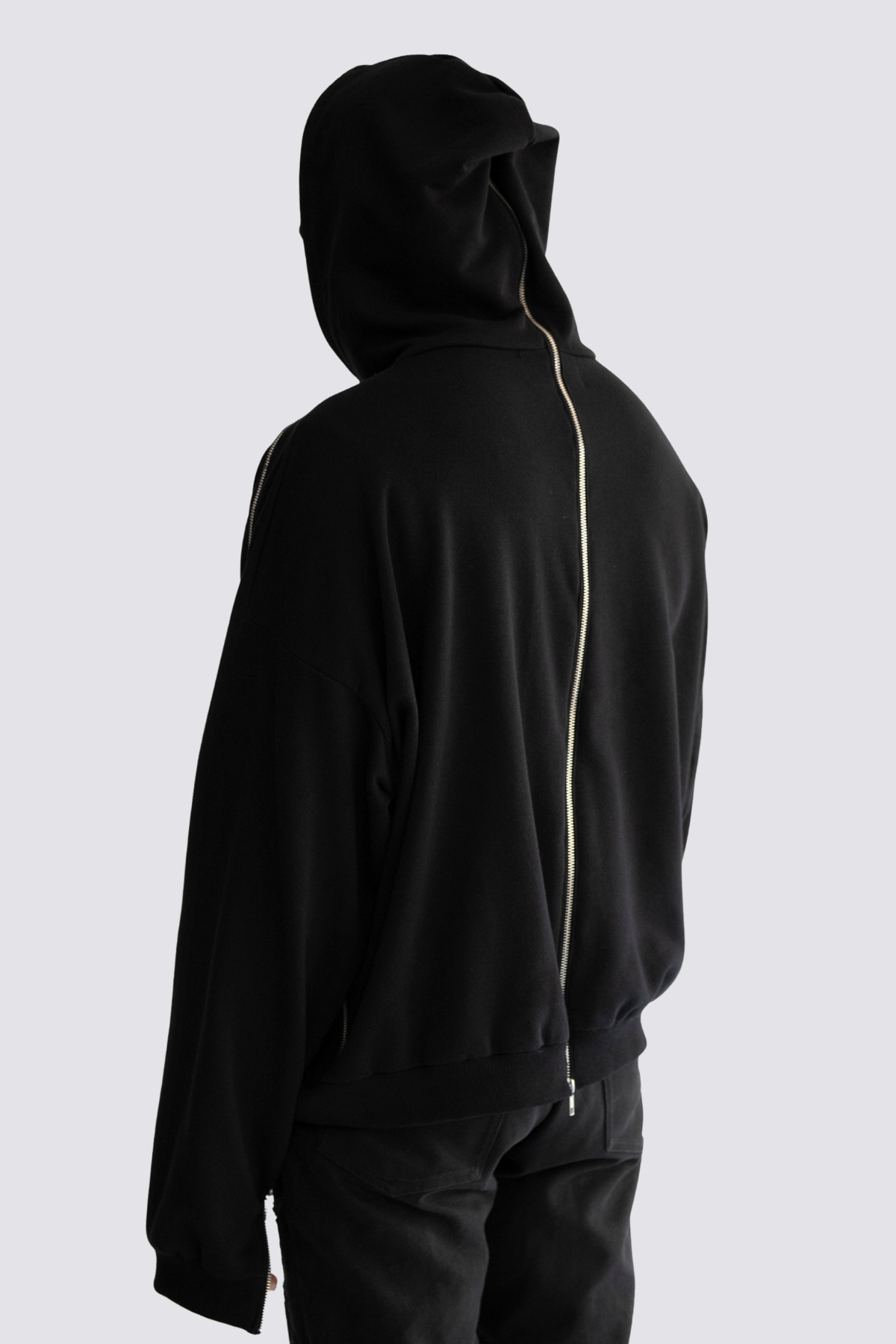 Mono Pulse Zipper Print Hoodie