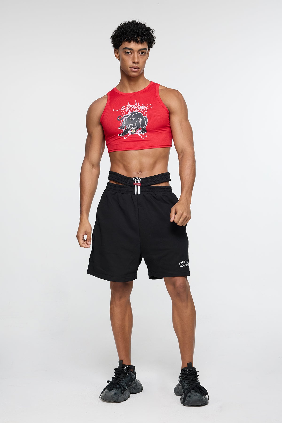 Monolith Graphic Print Crop Top