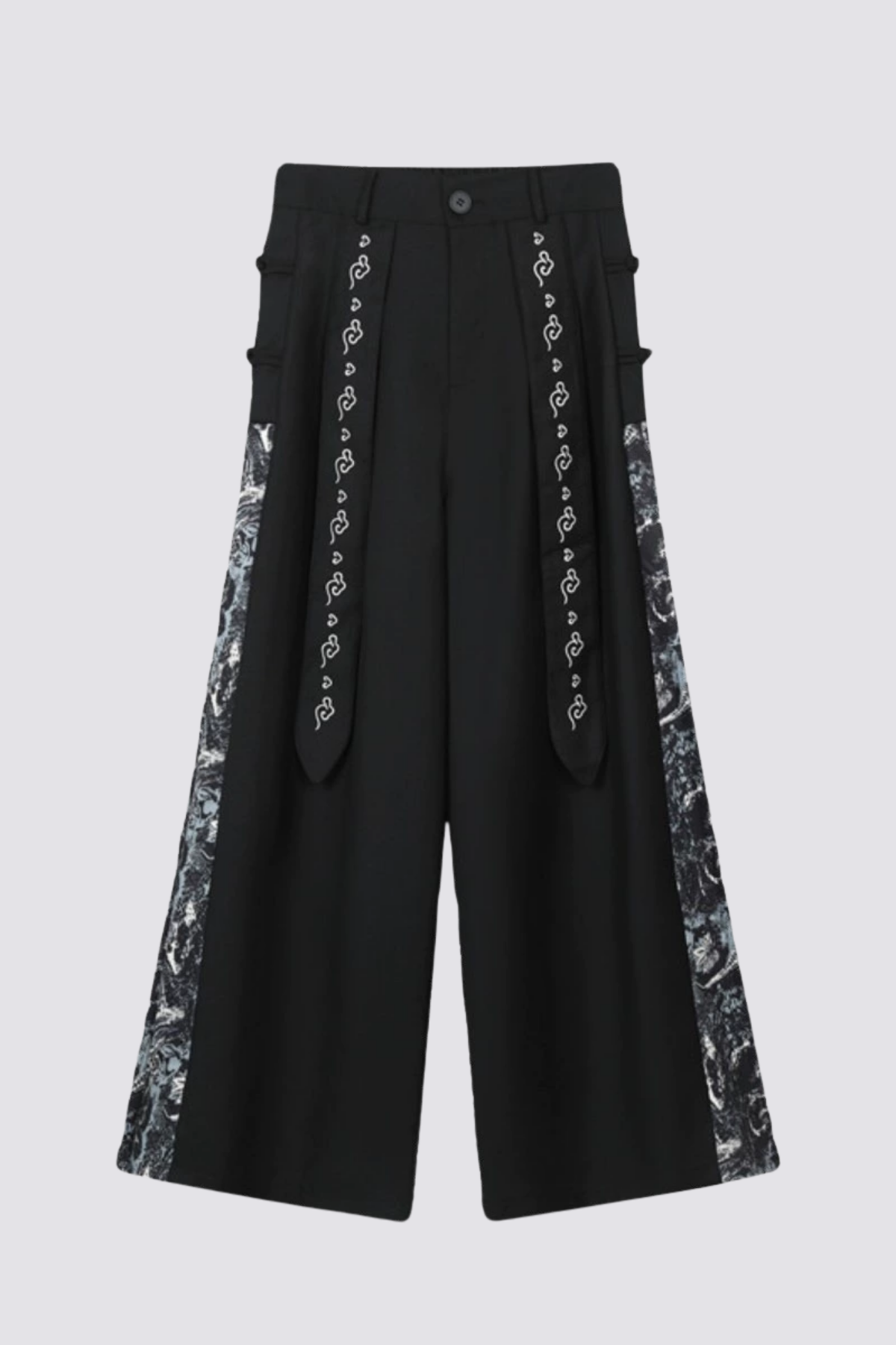 Motion Clue Embroidered Wide Leg Pants