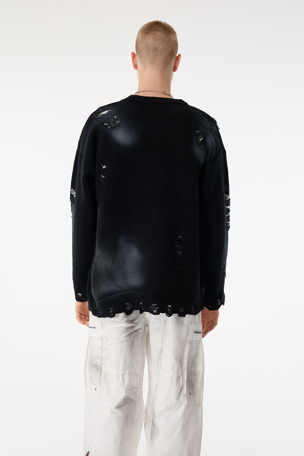 Murk Frame Long Sleeve Butterfly Knit Top