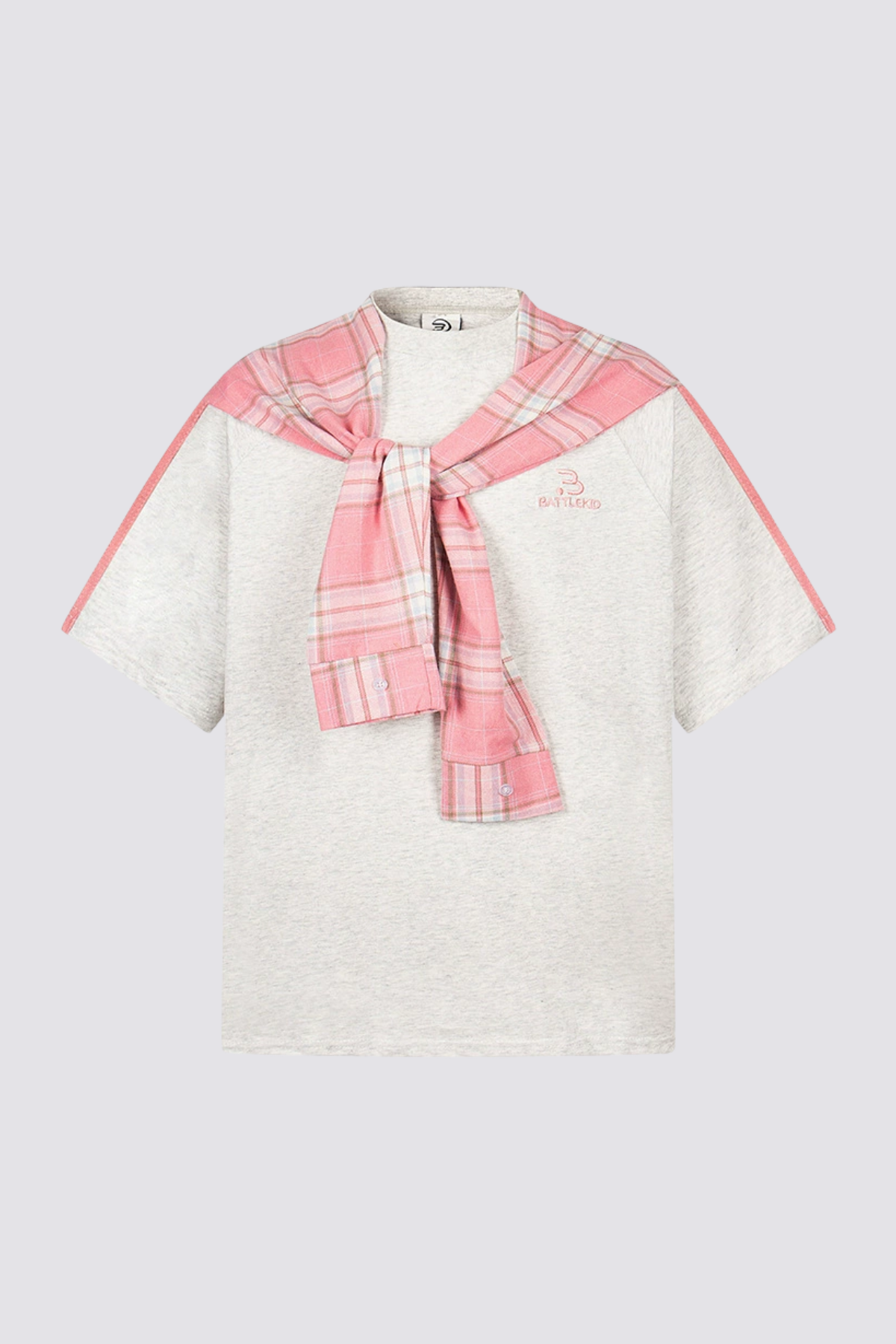 Muted Print Embroidery Top