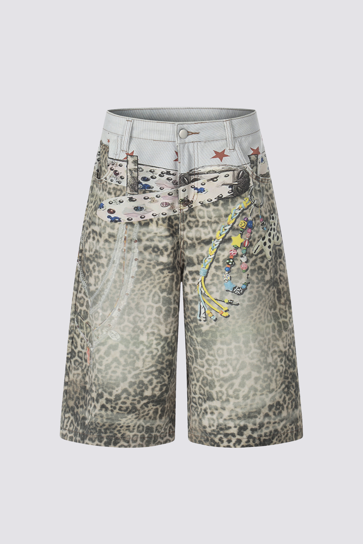 Natural Ferocity Leopard Capri Jeans