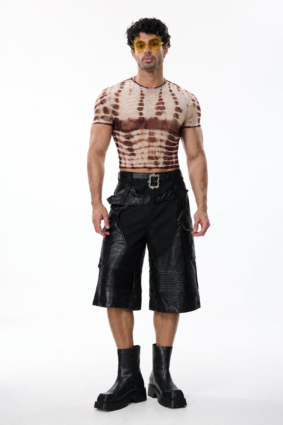 Negative Raw Print Crop Top