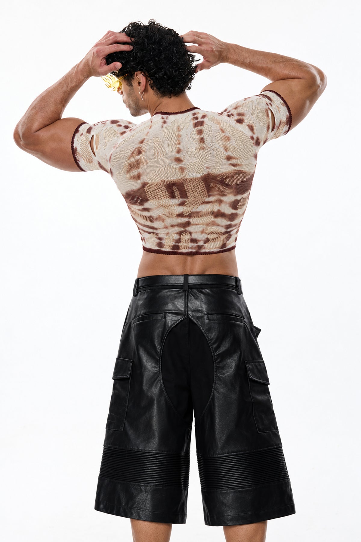 Negative Raw Print Crop Top