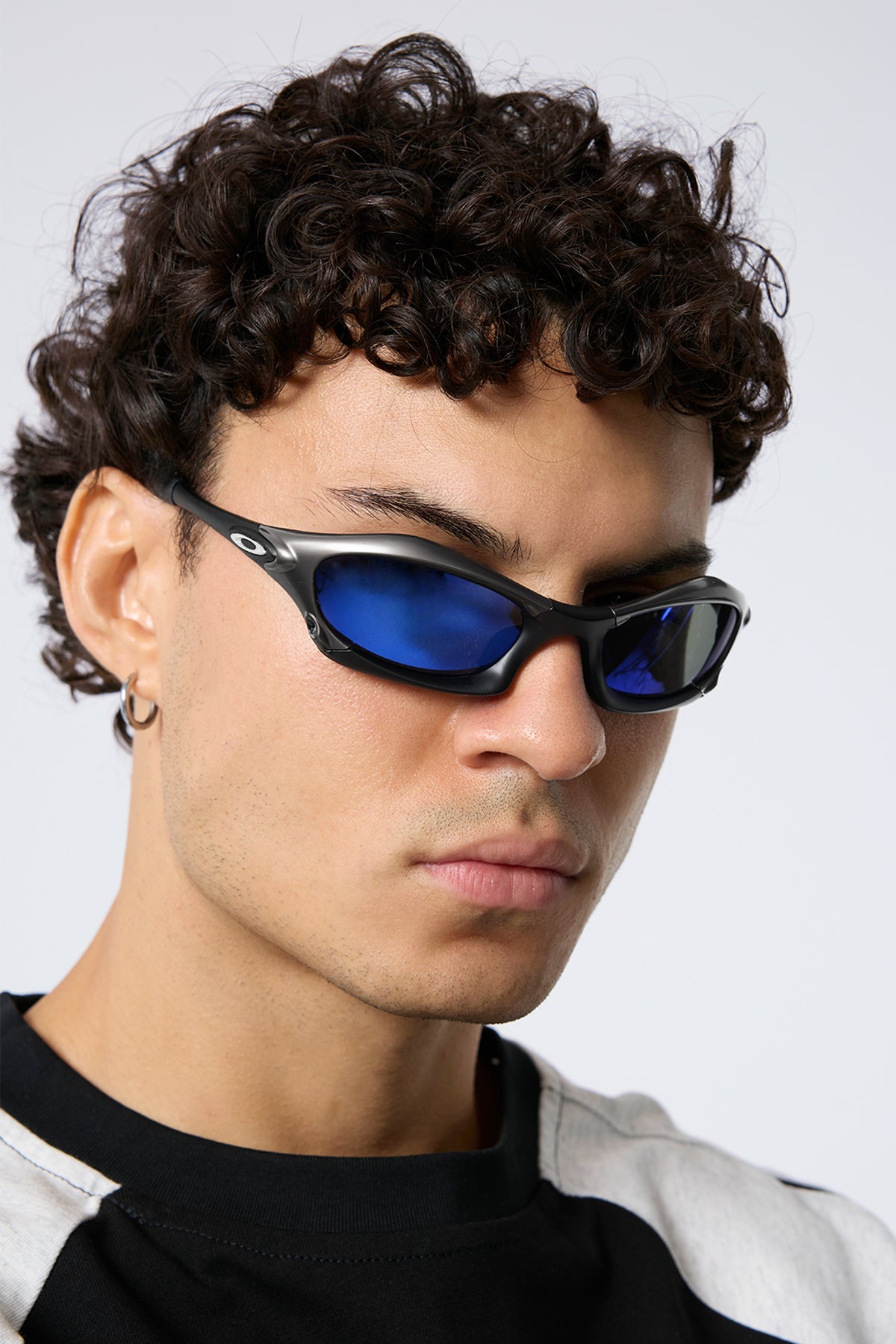 Neon Blink Metalen Bril Blauw