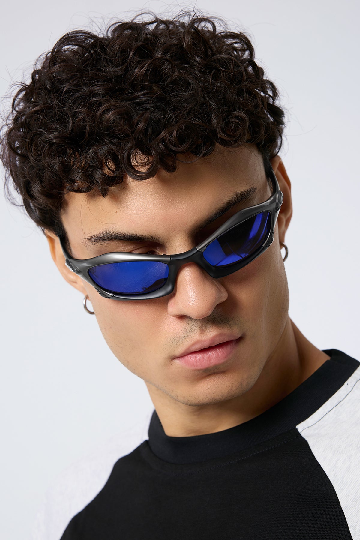 Neon Blink Metalen Bril Blauw