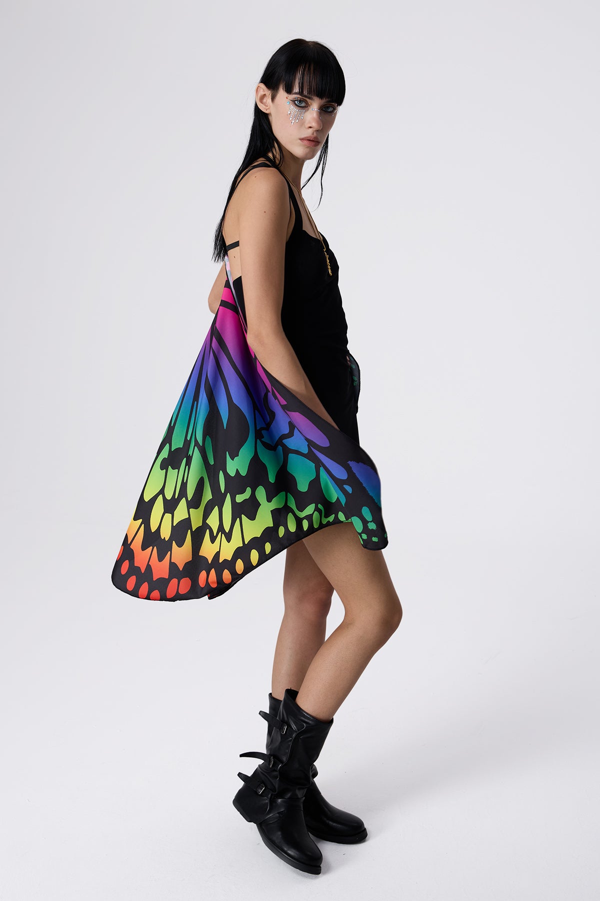 Neon Pride Butterfly Wing Shrug