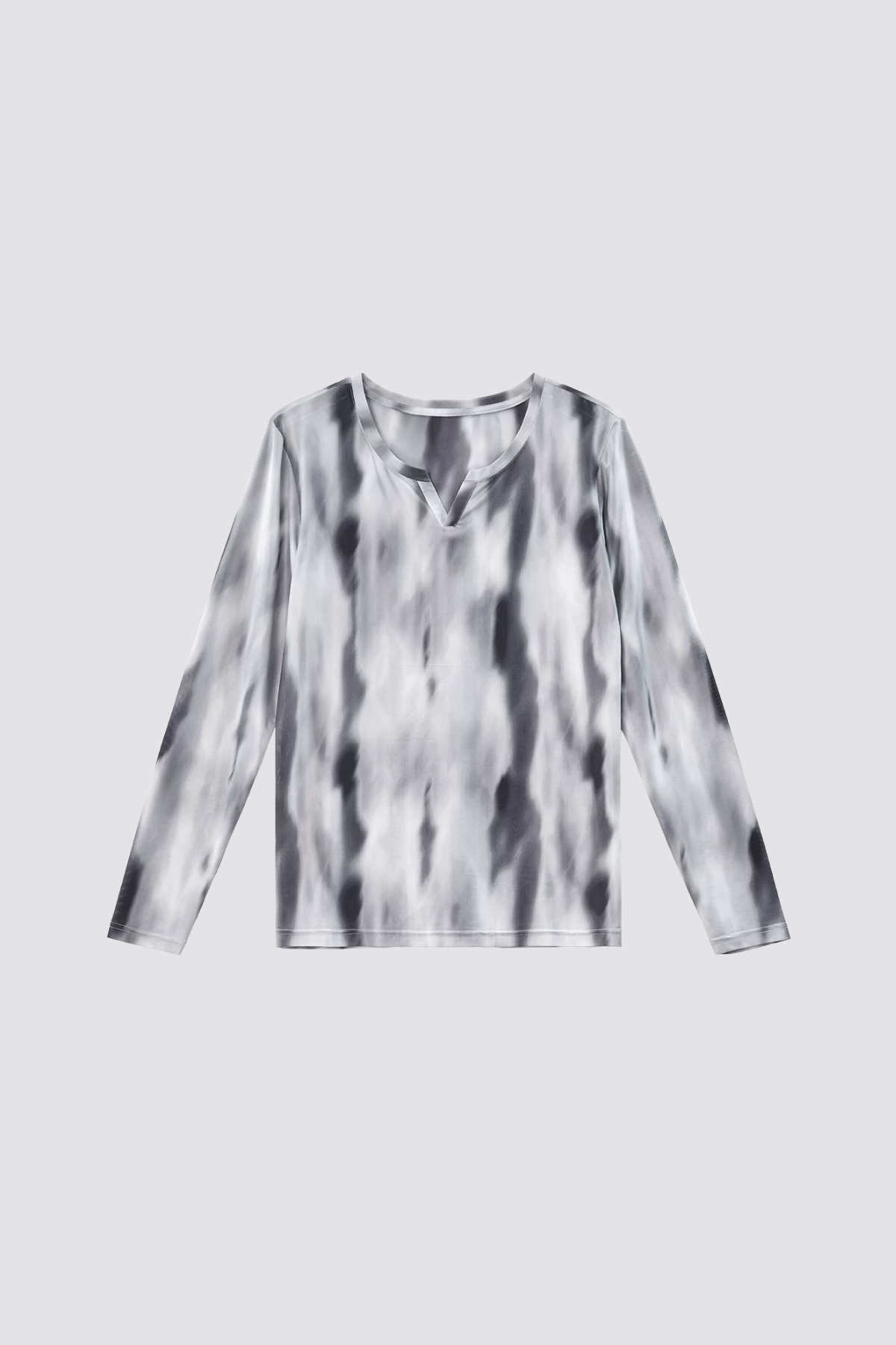 Net Matrix Long Sleeve Mesh Top
