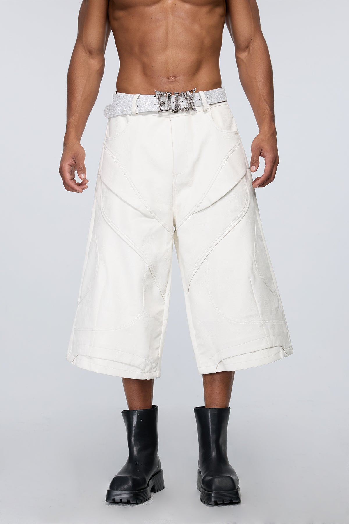 Neural Hide Leather Capri Pants