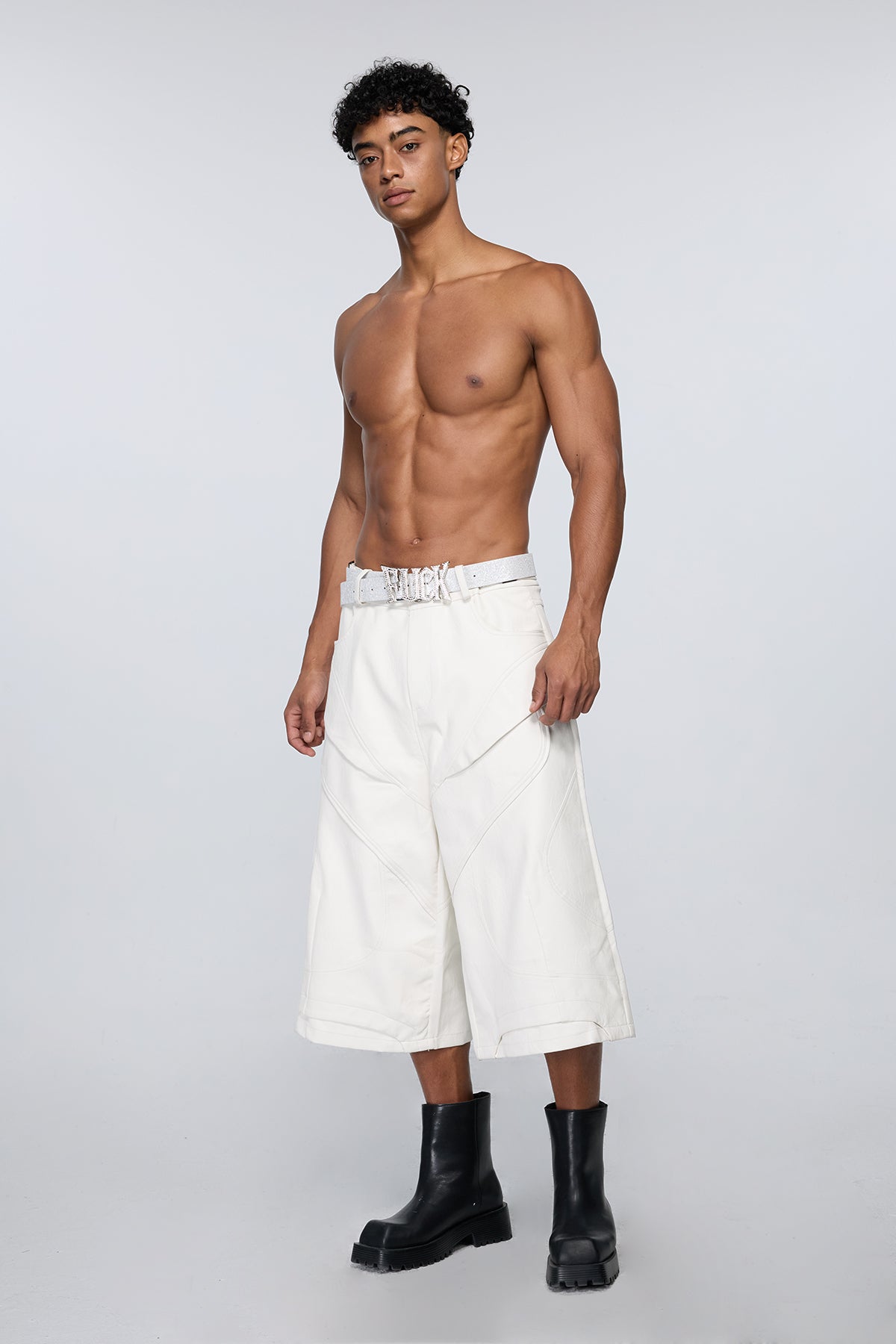 Neural Hide Leather Capri Pants