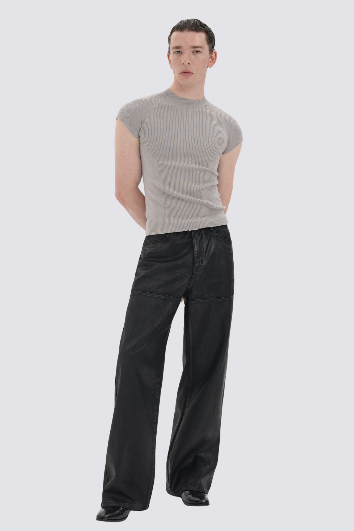 Neutral Void Stripe T-Shirt Beige