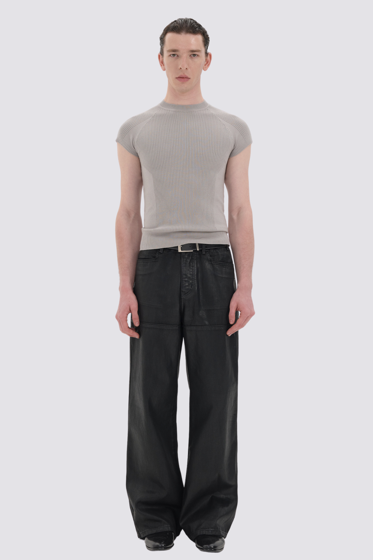 Neutral Void Stripe T-Shirt Beige