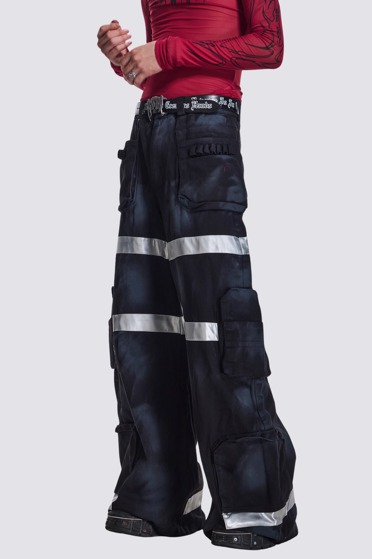 Night Alloy Dirty Wide Leg Jeans Black