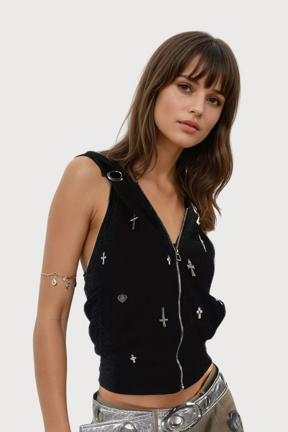 Night Back Cross Sleeveless Top