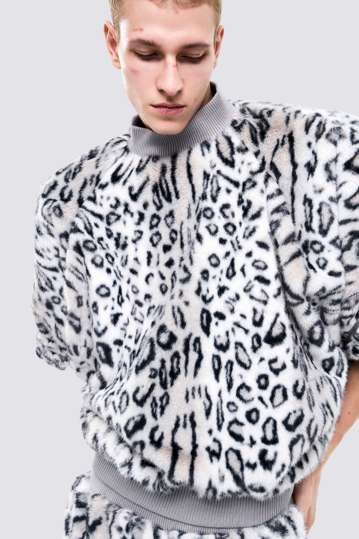 Night Roar Fur Leopard Print Jacket