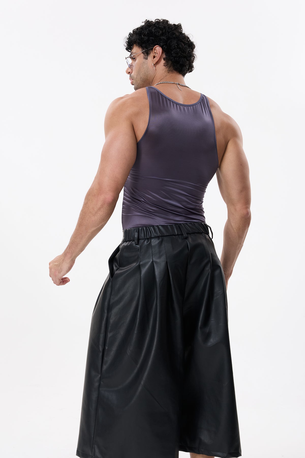 Night Sheet Spaghetti Top Grey