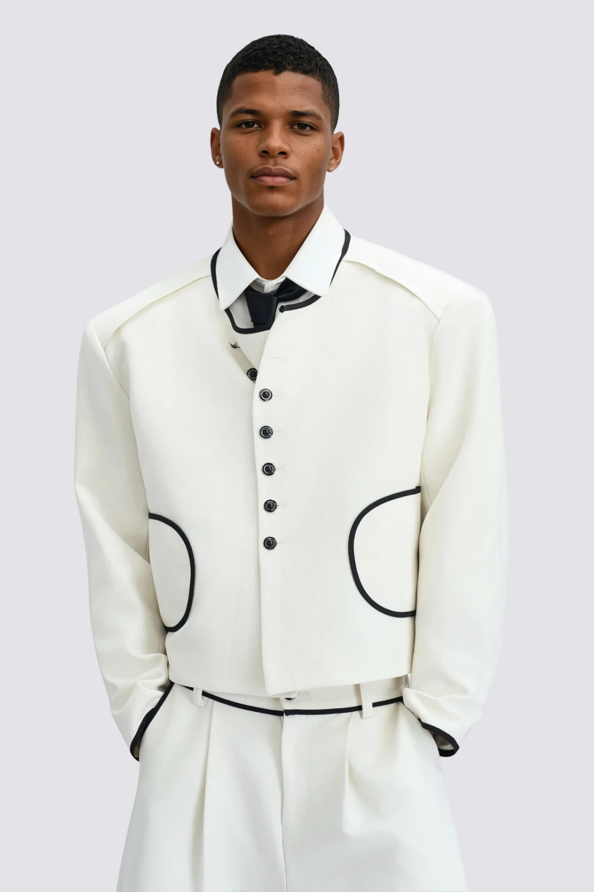 Night Veil Deconstructed Jacket White