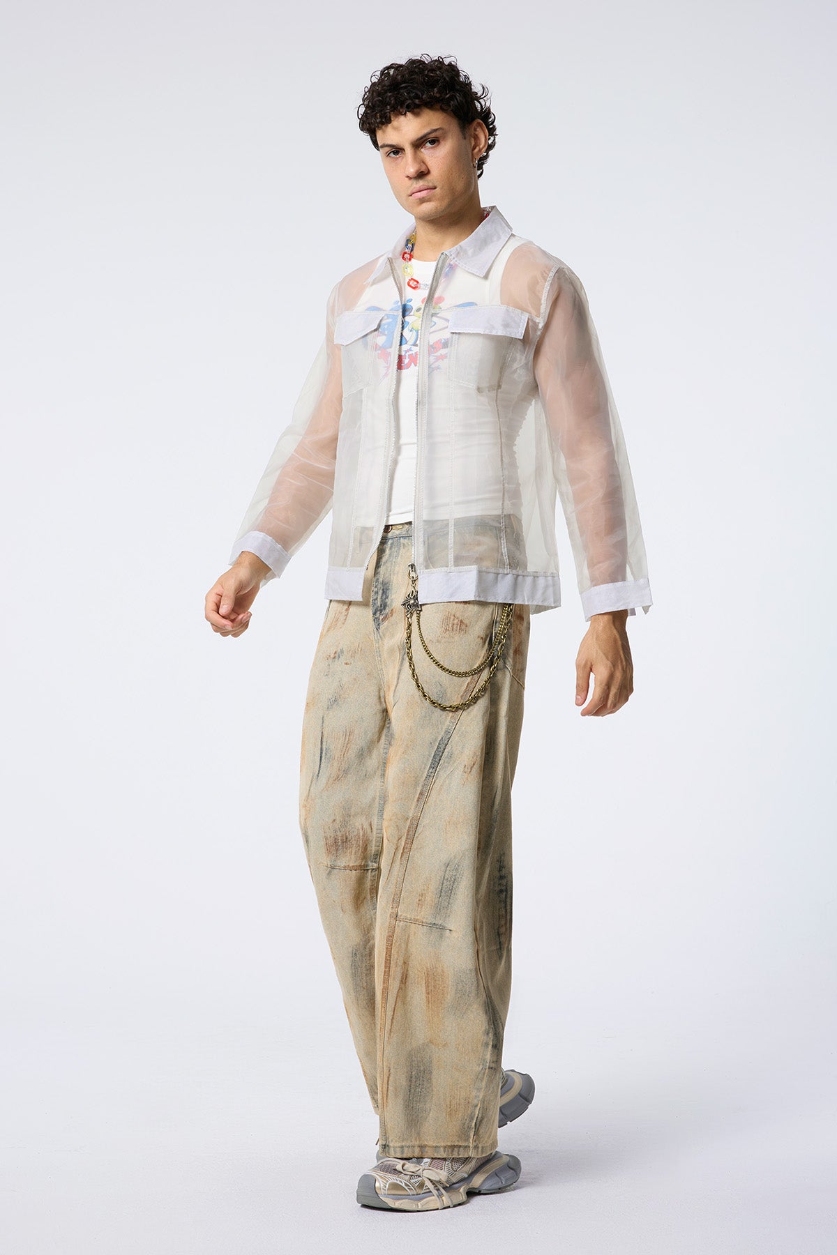 Nude Shade Mesh Jacket