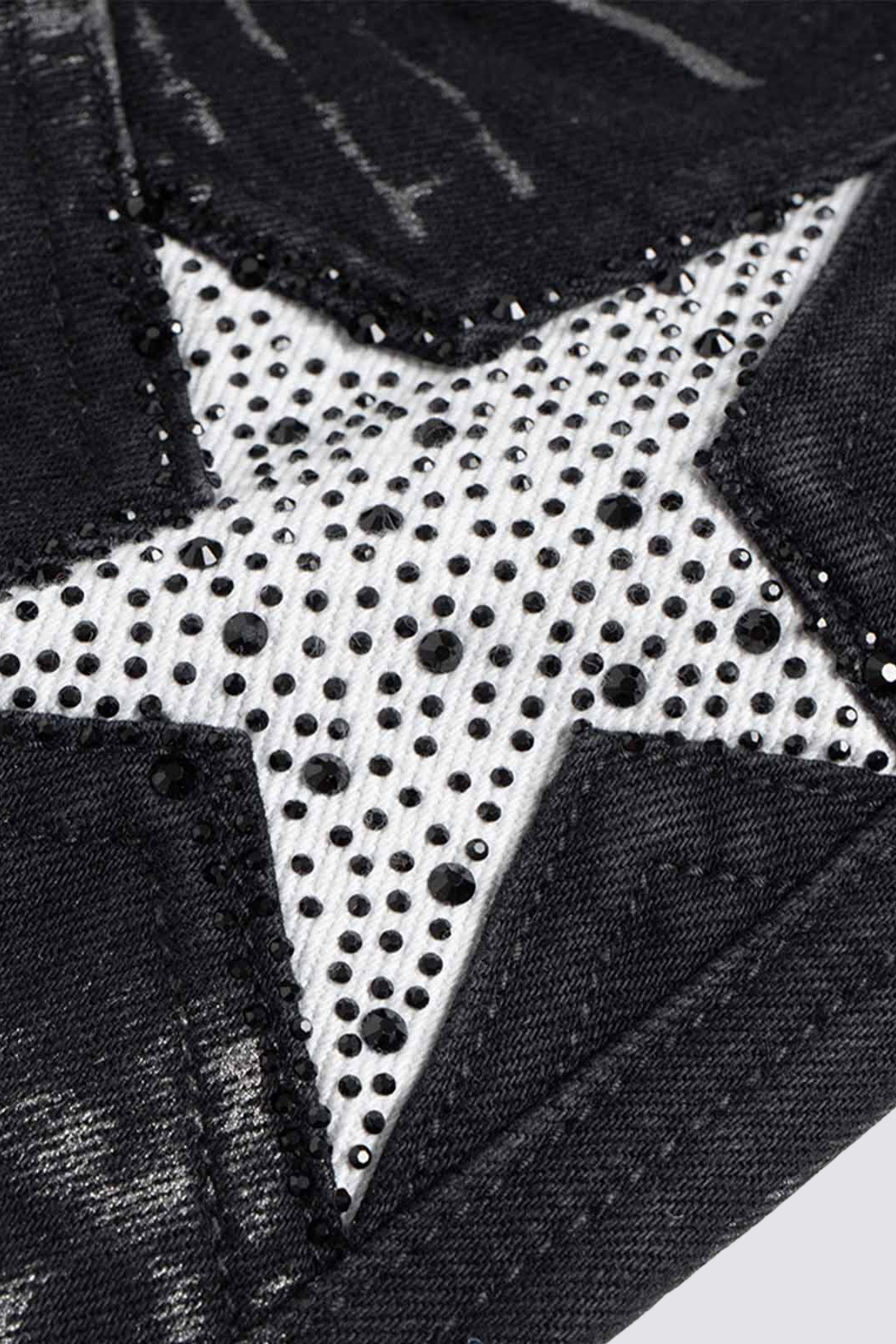 Null Path Rhinestone Star Bootcut Jeans