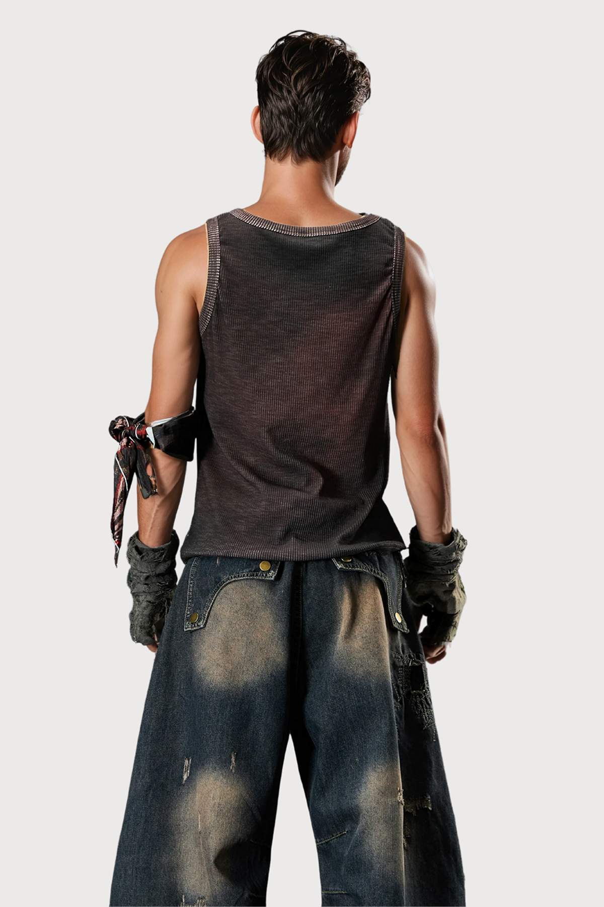 Obscure Line Dye Sleeveless Top