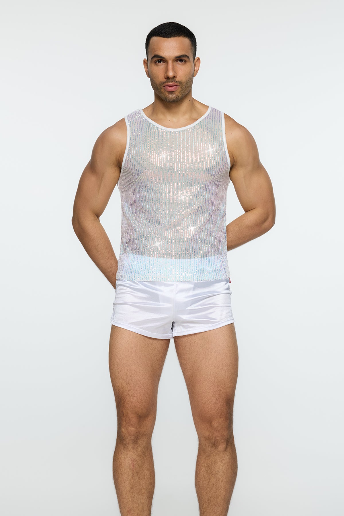 Obsidian Spark Sequin Tank Top