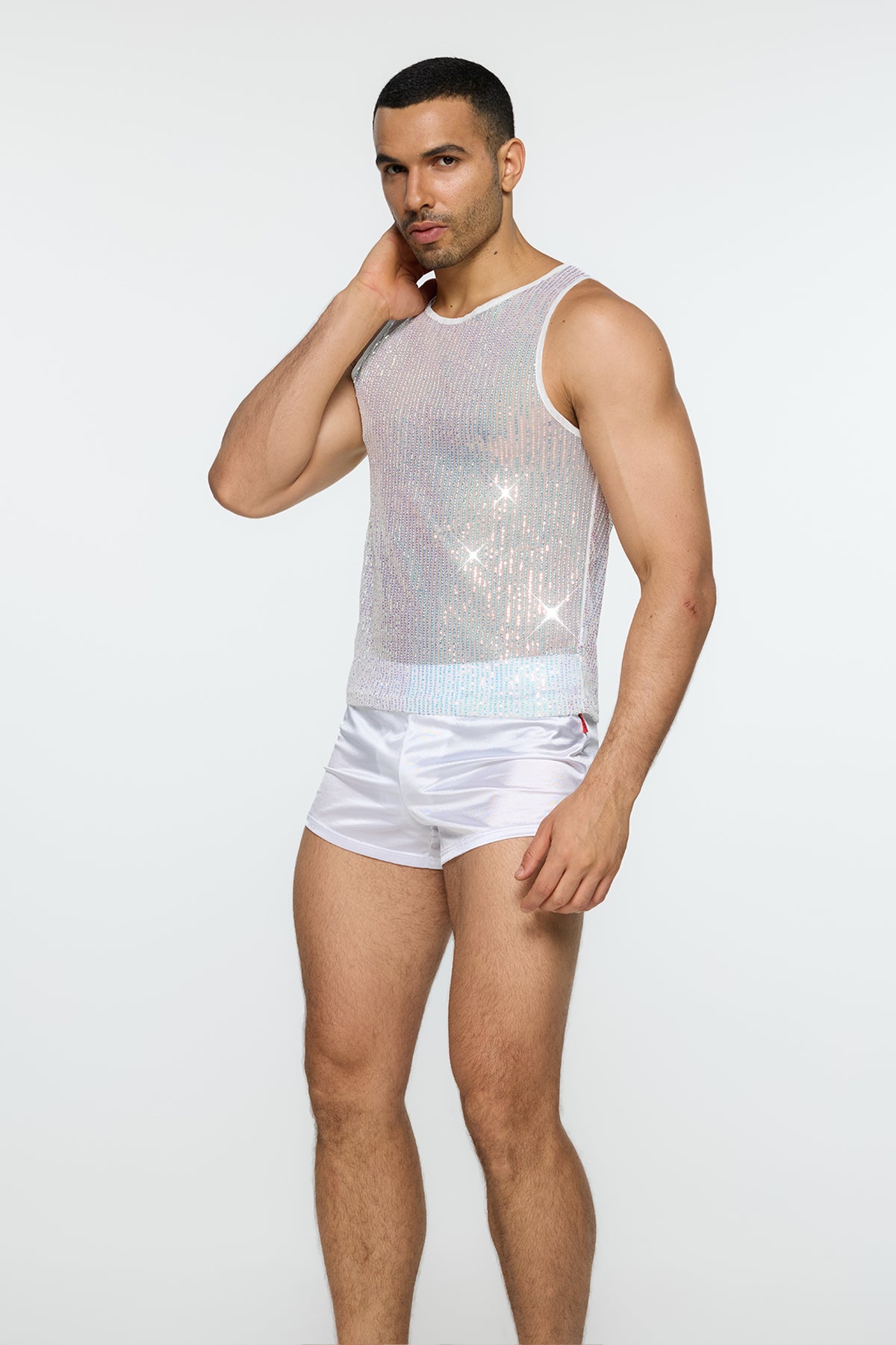 Obsidian Spark Sequin Tank Top